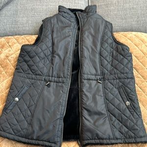 NWOT Vest‎ Black Zippered Size L Unisex reversible